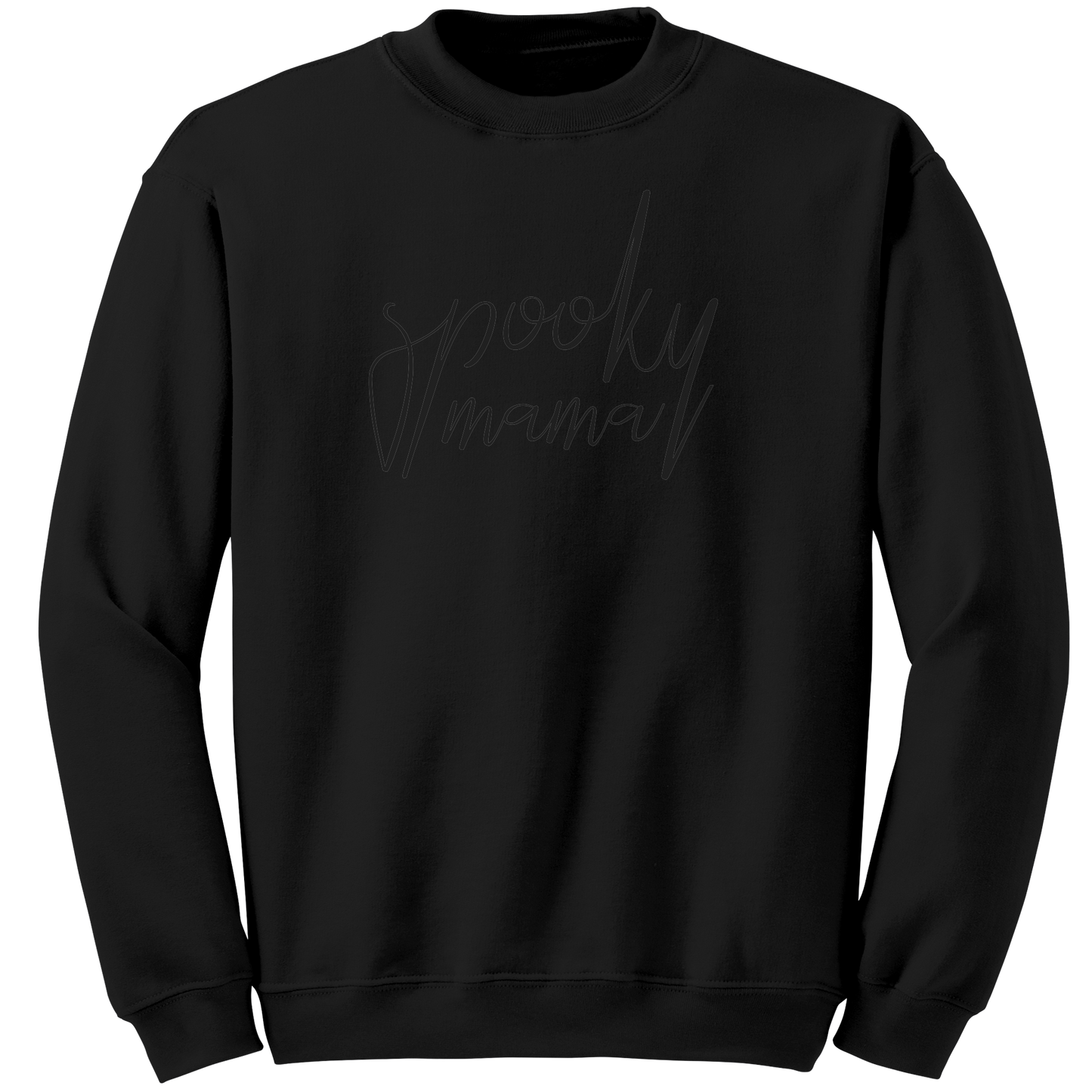 Spooky_Mama_Tonal_Crewneck_Sweatshirt_Black_Mockup.png